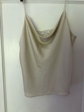 Babaton Cream Satin Cowl-Neck Camisole Top